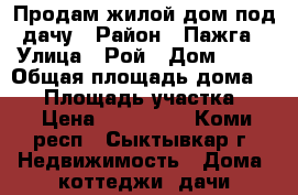 Продам жилой дом под дачу › Район ­ Пажга › Улица ­ Рой › Дом ­ 46 › Общая площадь дома ­ 35 › Площадь участка ­ 9 › Цена ­ 550 000 - Коми респ., Сыктывкар г. Недвижимость » Дома, коттеджи, дачи продажа   